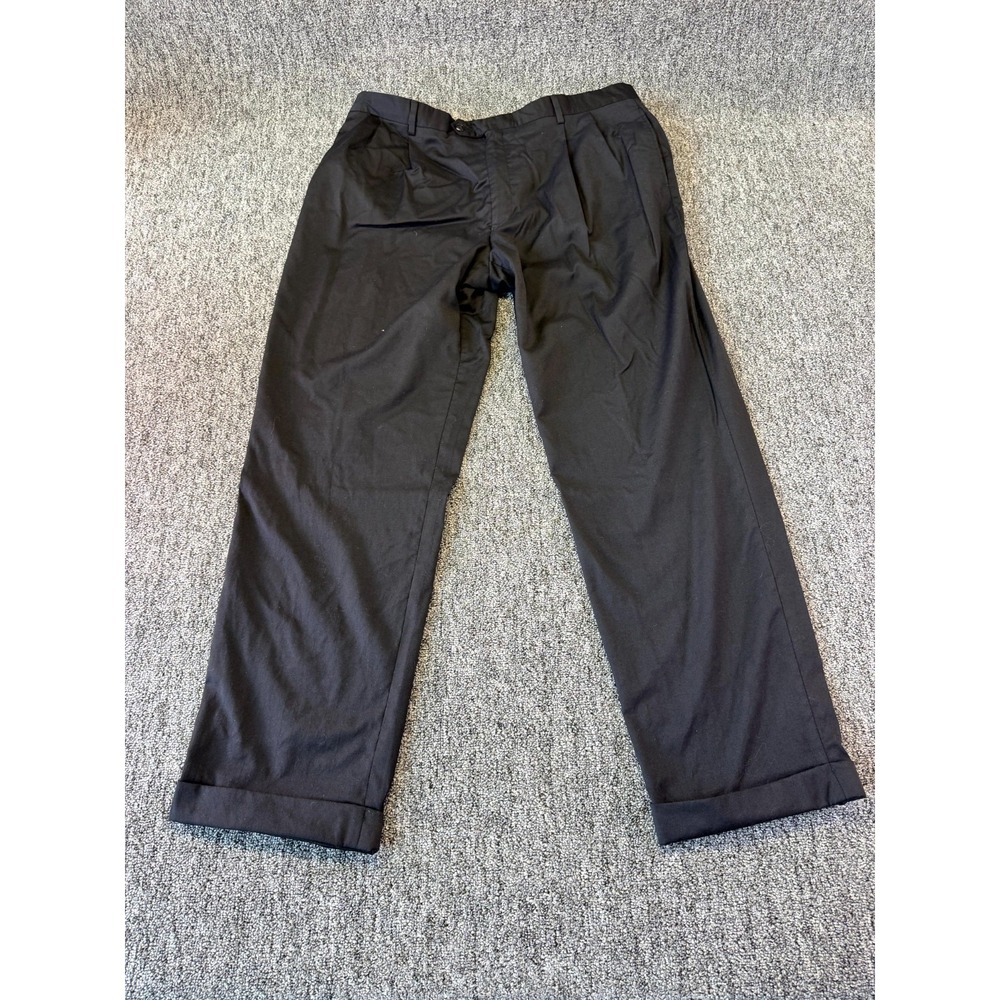 Jos. A. Bank Signature Dress Pants Mens 42 R Black Traditional Fit Straight Leg